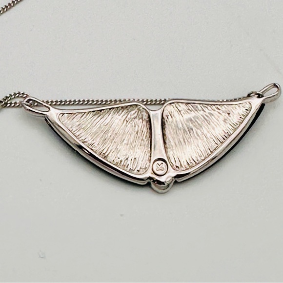 Ariki Rhodium Plated Paua Shell Wing Necklace - Picture 11 of 12